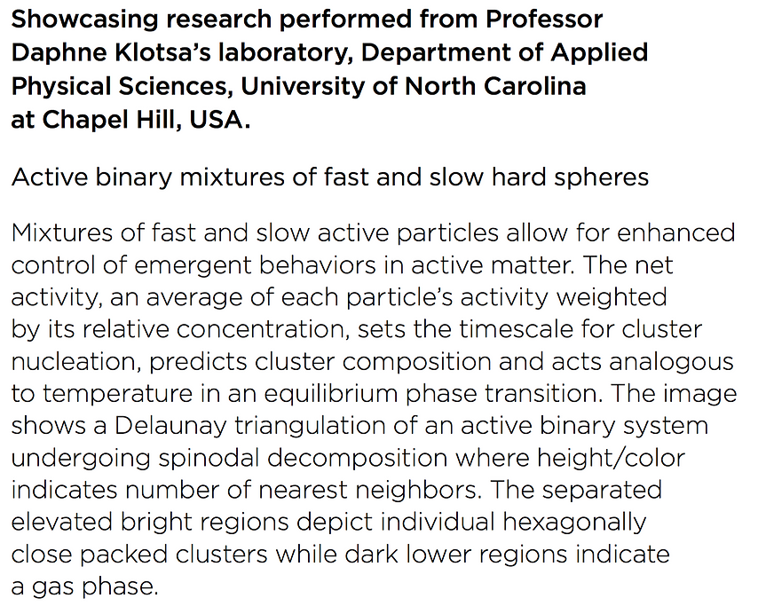 Tom Kolb's Paper Published in Soft Matter