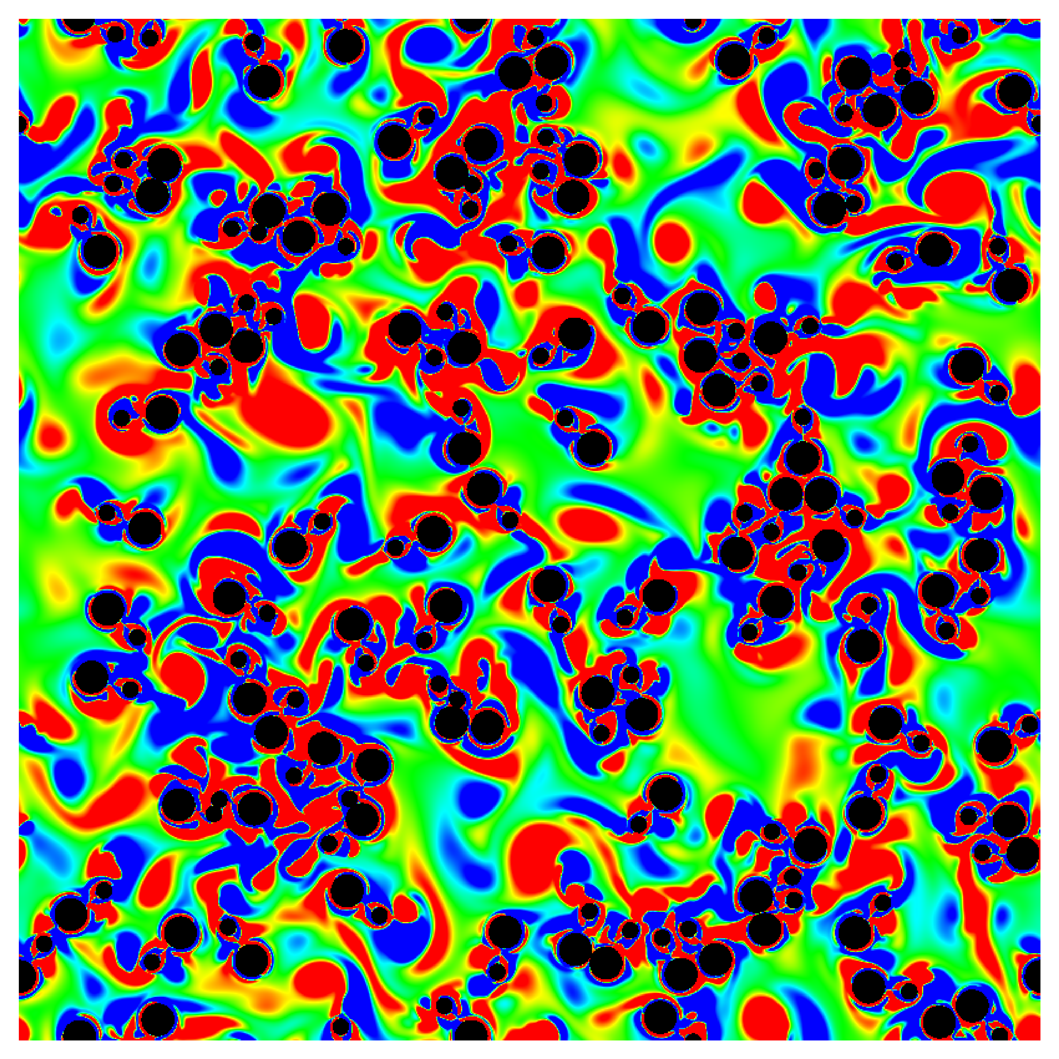Vorticity field around large-small-large mesoscale swimmers